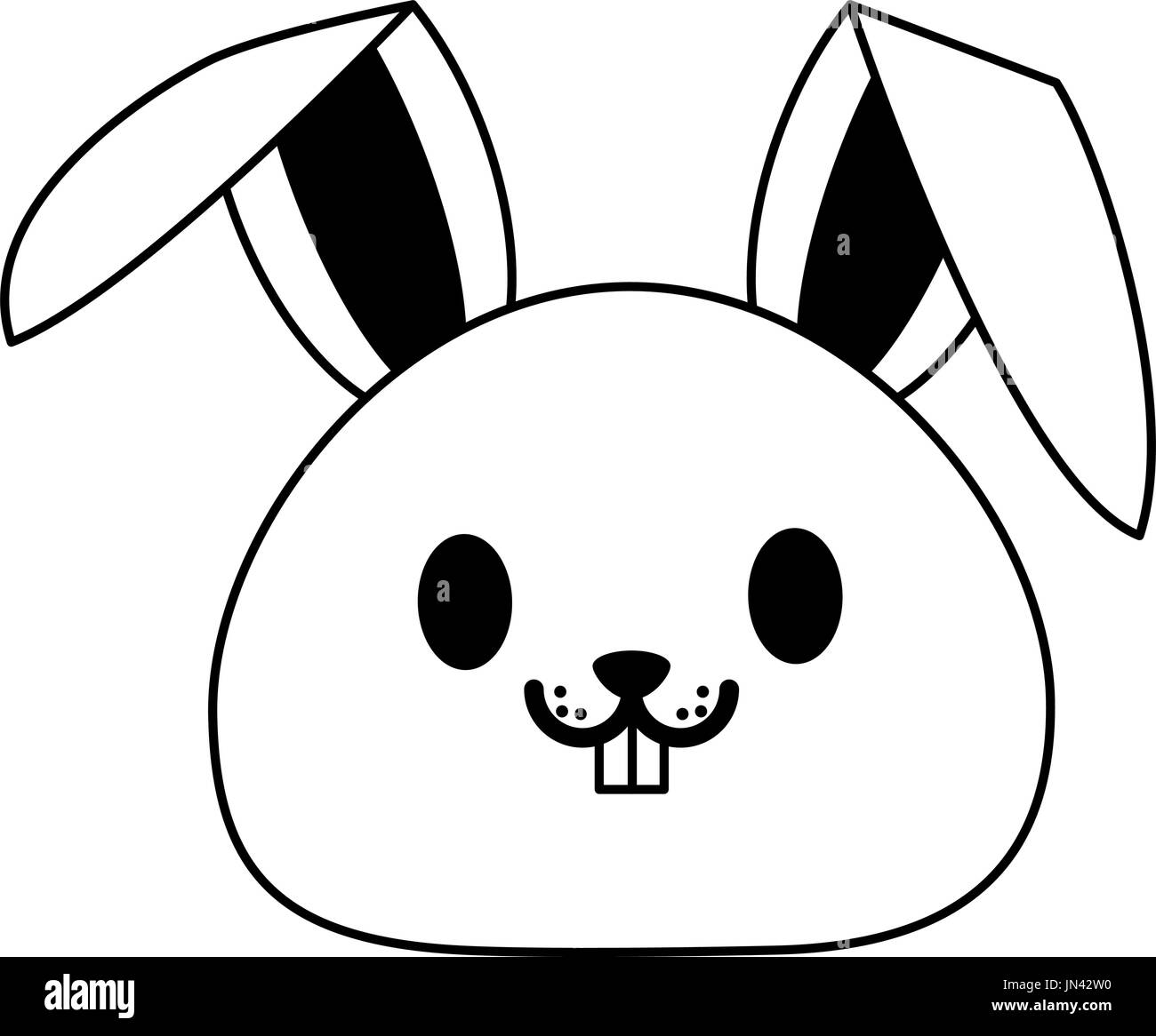 rabbit or bunny cute animal cartoon icon image Stock Vector Image & Art ...