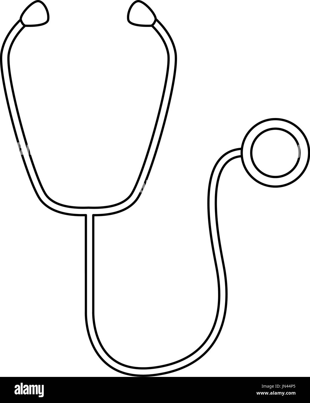 medical stethoscope diagnosis equipment icon Stock Vector Image & Art ...
