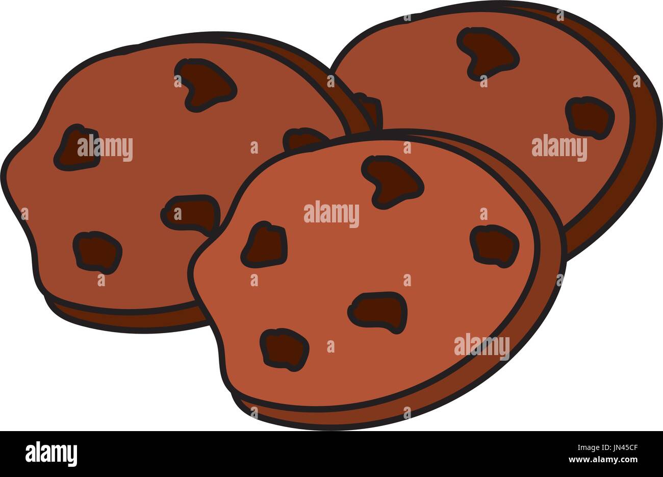 tasty chocolate cookies and snack food Stock Vector Image & Art Alamy