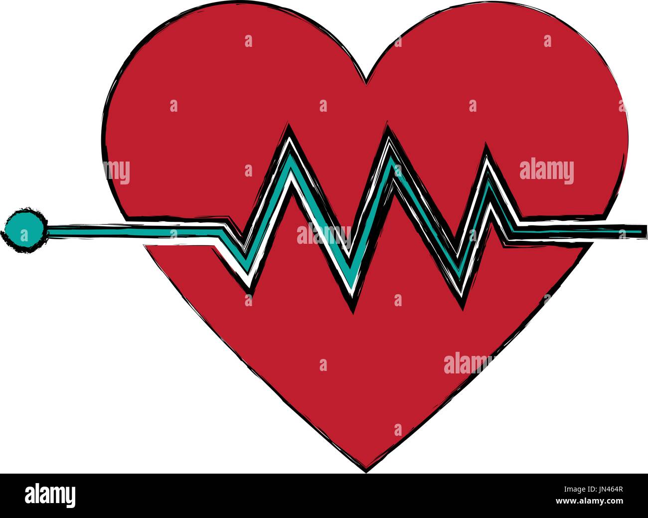 heart beat pulse for medical rhythm cardiac Stock Vector