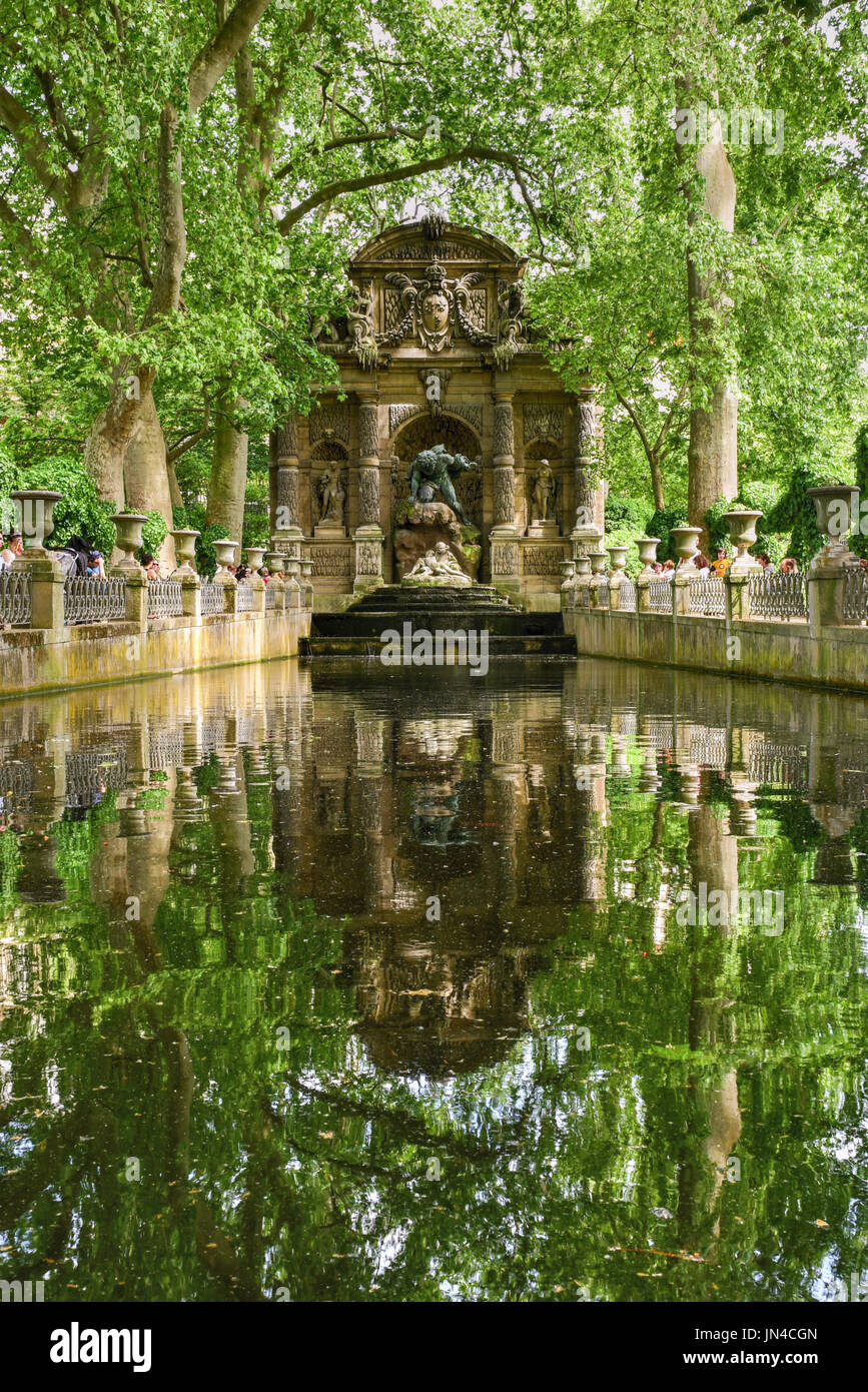 The Medici Fountain, monumental fountain in the Jardin du Luxembourg in