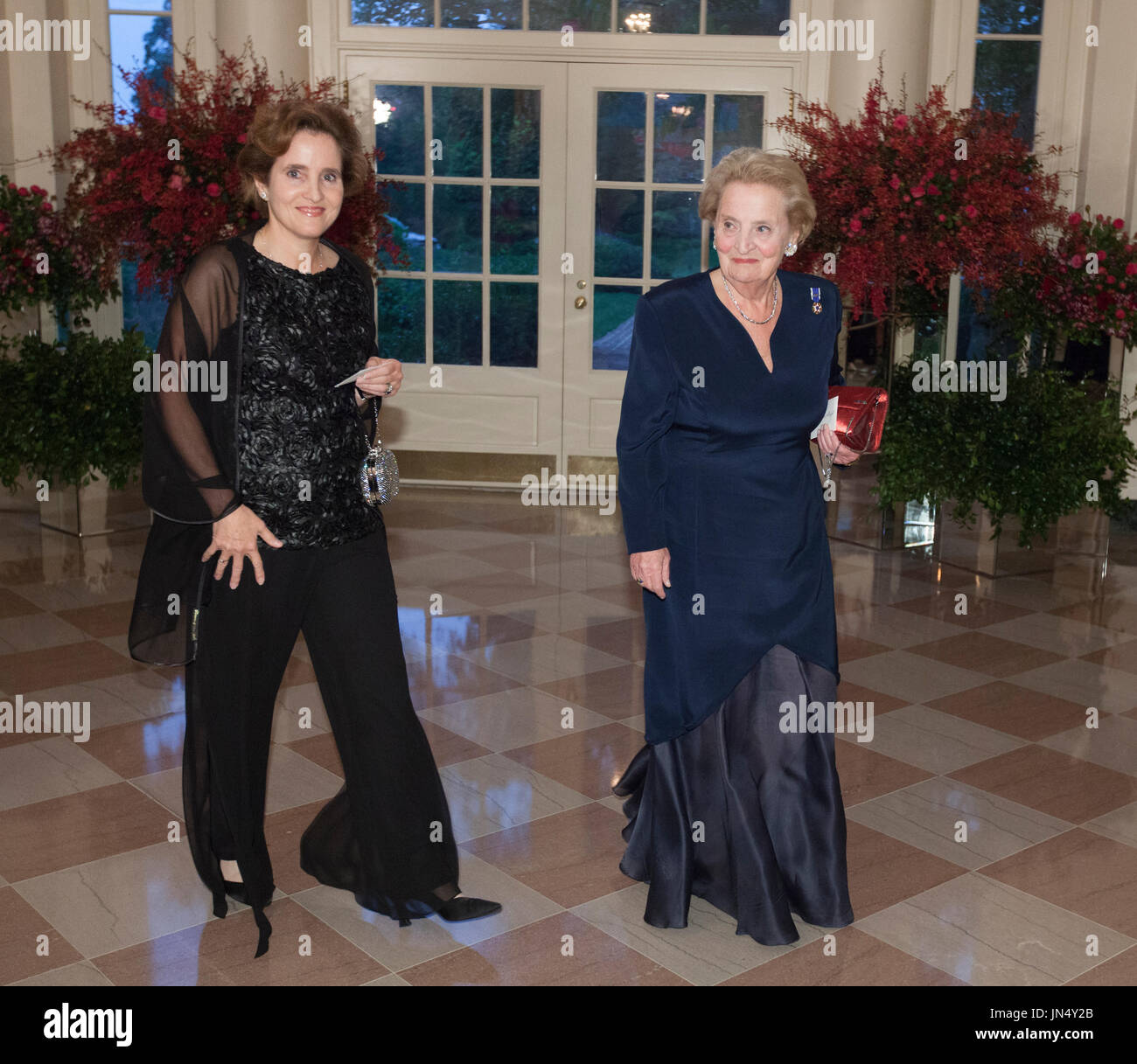 Former Secretary of State Madeleine Albright and Alice Albright arrive