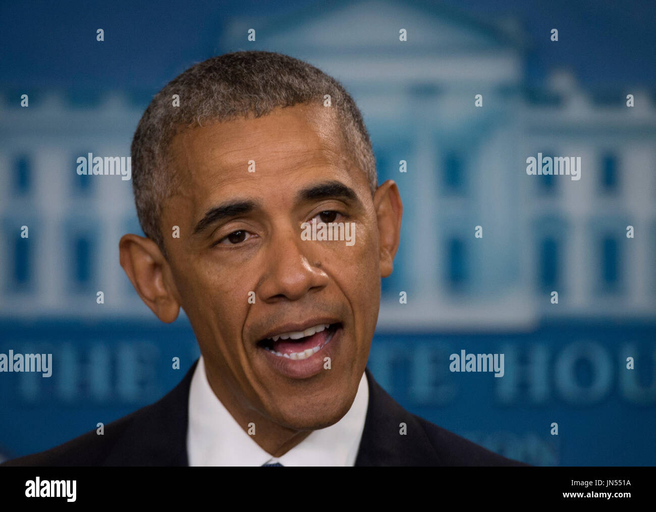 United States President Barack Obama takes questions after delivering ...