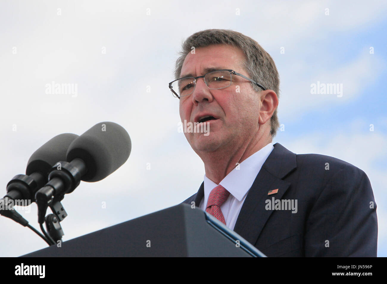 United States Secretary of Defense Ash Carter makes remarks at the
