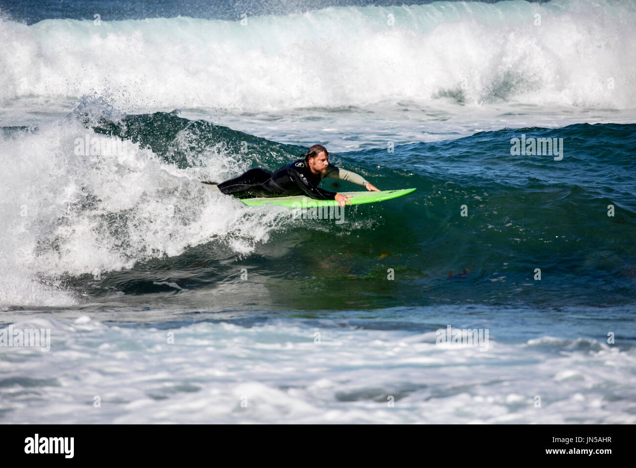 Surfer about to catch a wave hires stock photography and images Alamy