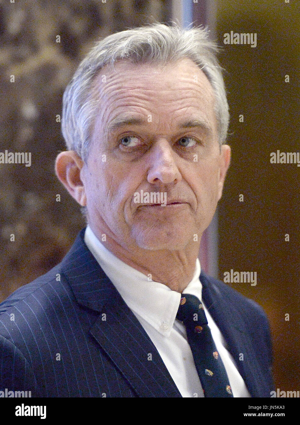Robert F. Kennedy Jr. is seen waiting for the elevator in the lobby of