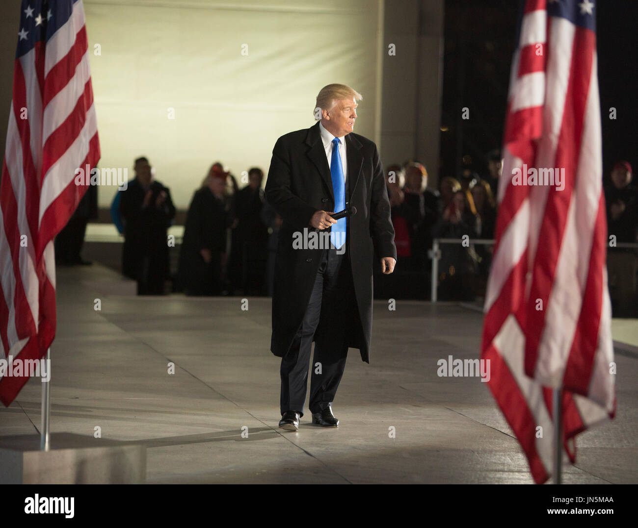 President-elect of The United States Donald J. Trump makes remarks at ...