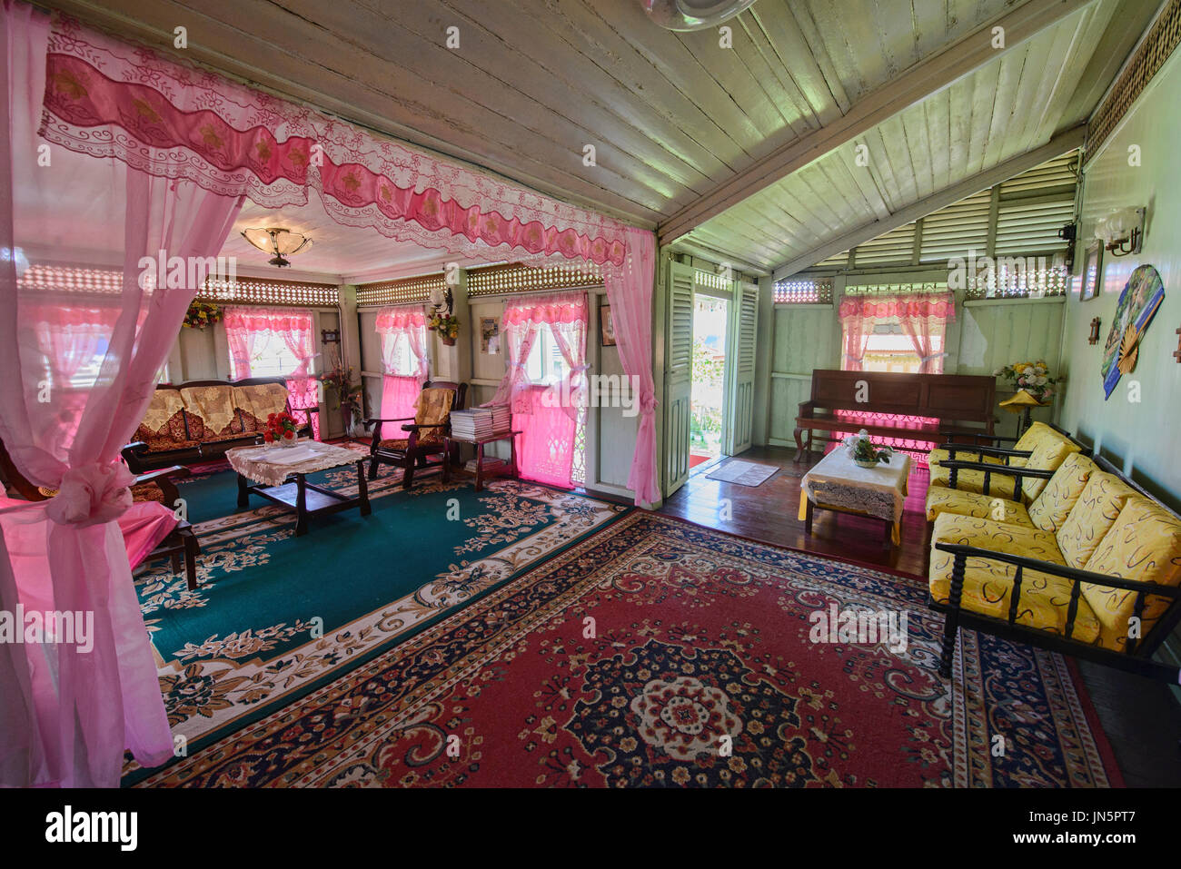 Interior of Villa Sentosa, preserved traditional home and living museum in Kampung Morten, Malacca, Malaysia Stock Photo