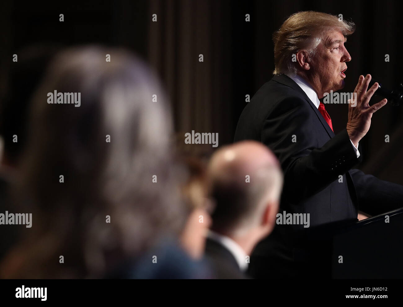 United States President Donald Trump addresses the National Prayer ...
