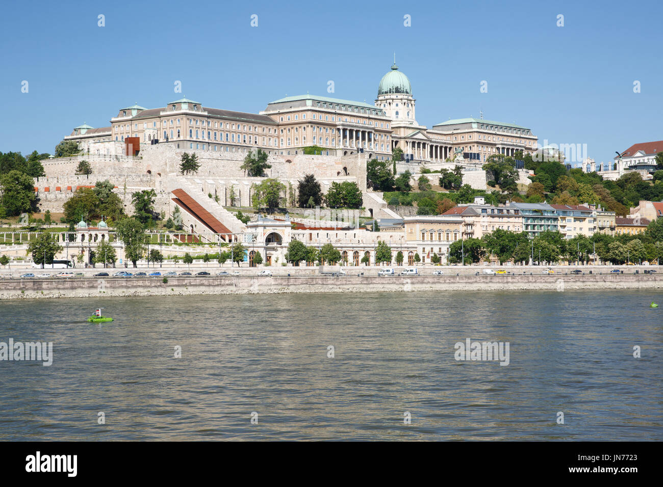 Beautiful Buda Castle Royal Palace and the Danube. Hungary Budapest ...
