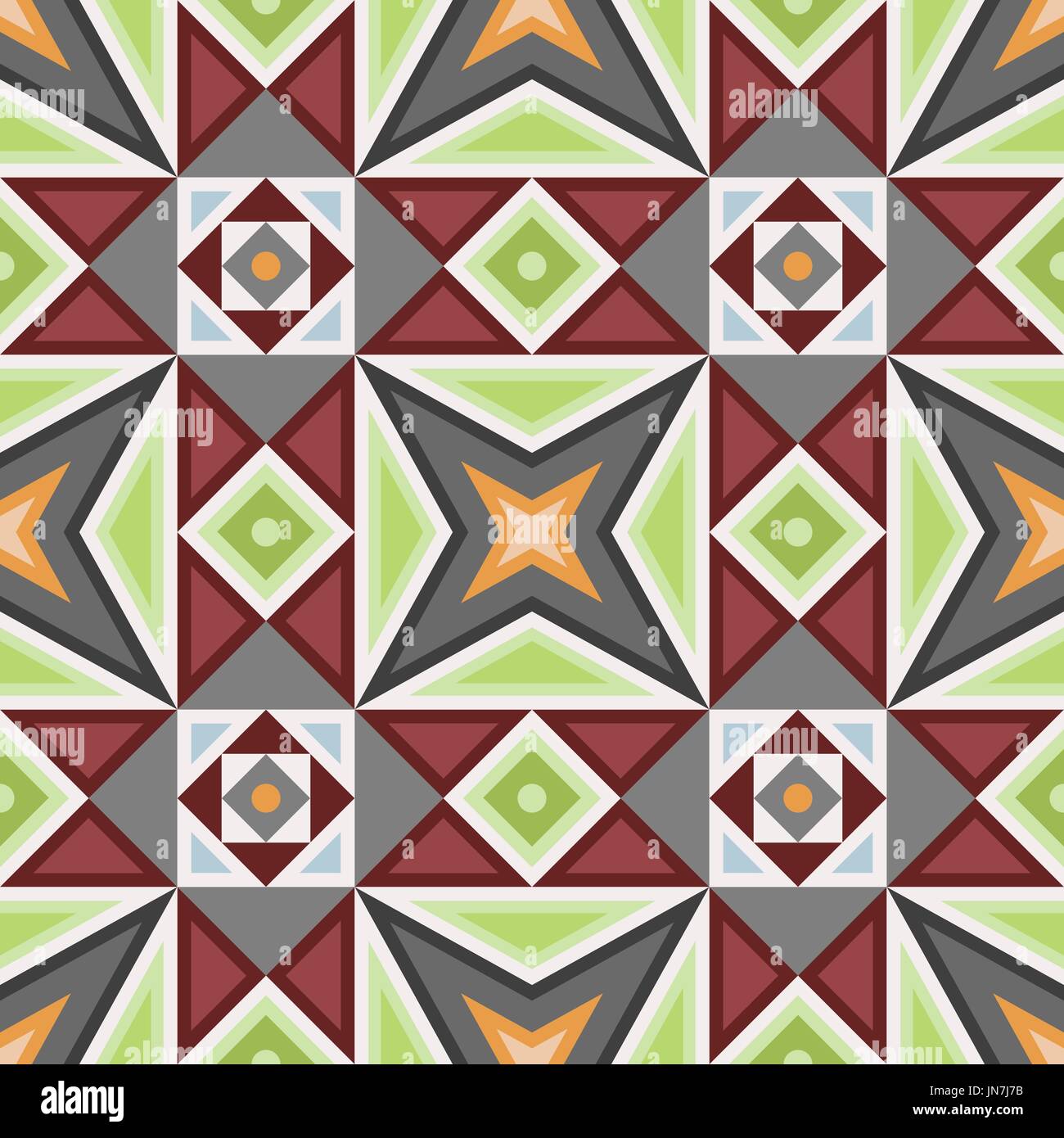 Encaustic tiles seamless pattern. Vector EPS 10 Stock Vector