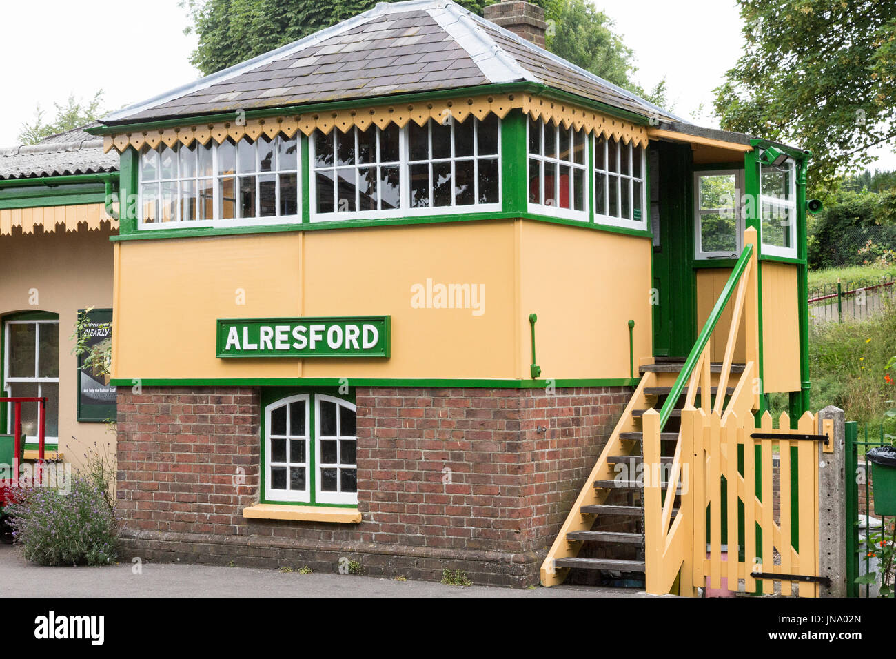 Alresford railway station in Hampshire, England, is the terminus of the