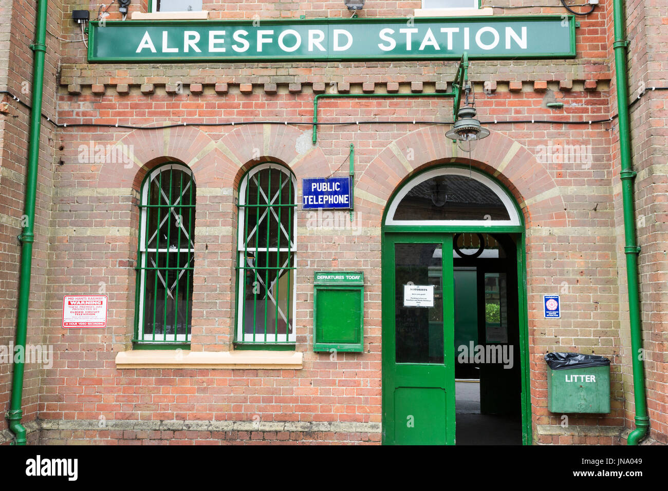 Alresford railway station in Hampshire, England, is the terminus of the