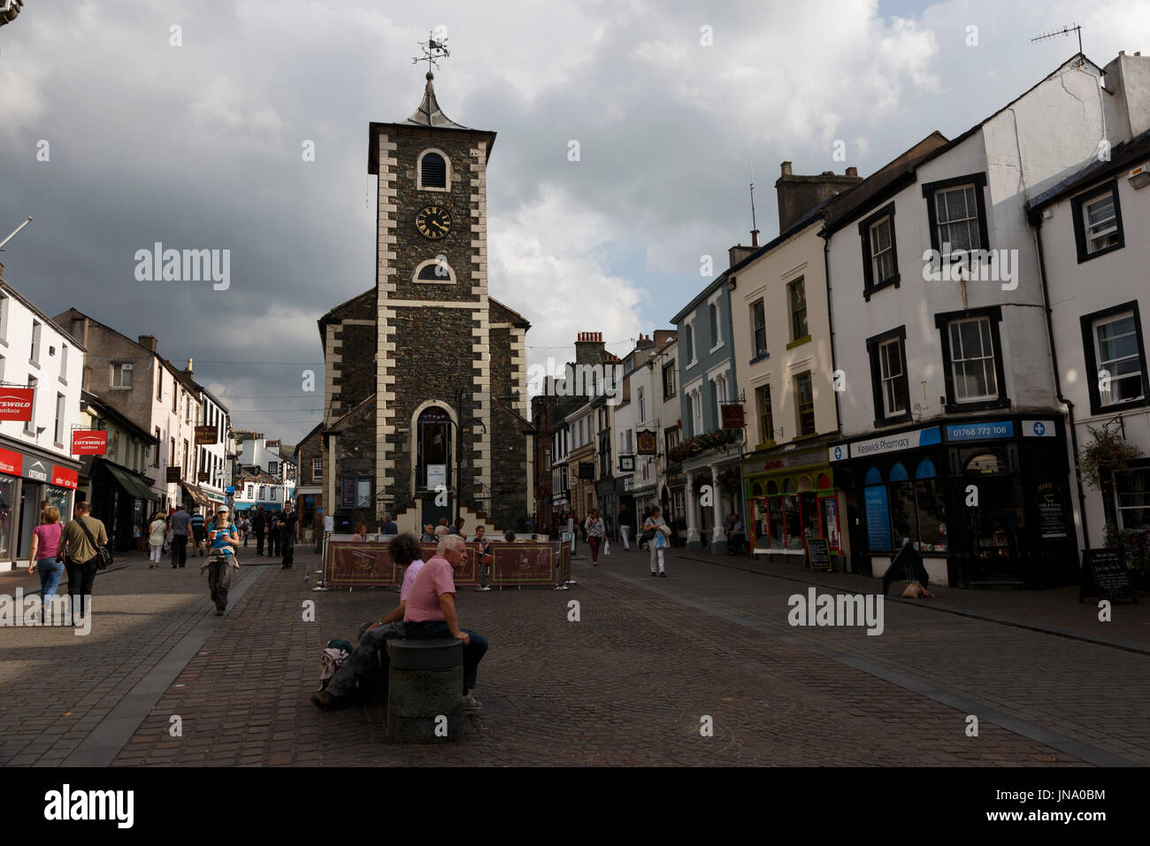 keswick town centre, lake district national park, cumbria, england, uk gb Stock Photo