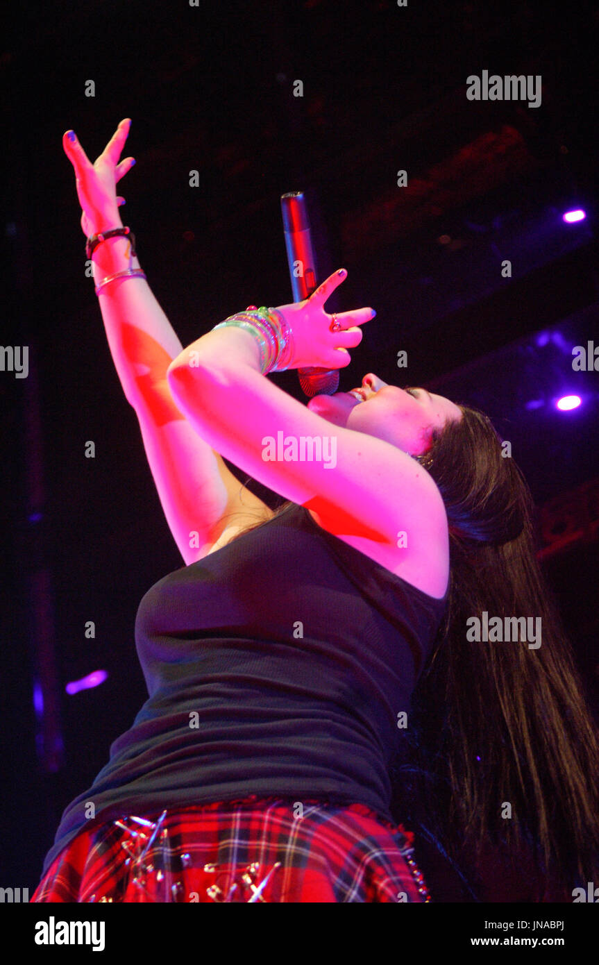 Amy Lee Evanescence performs 2007 Family Values Tour @ Verizon Ampitheater Irvine,CA Stock Photo