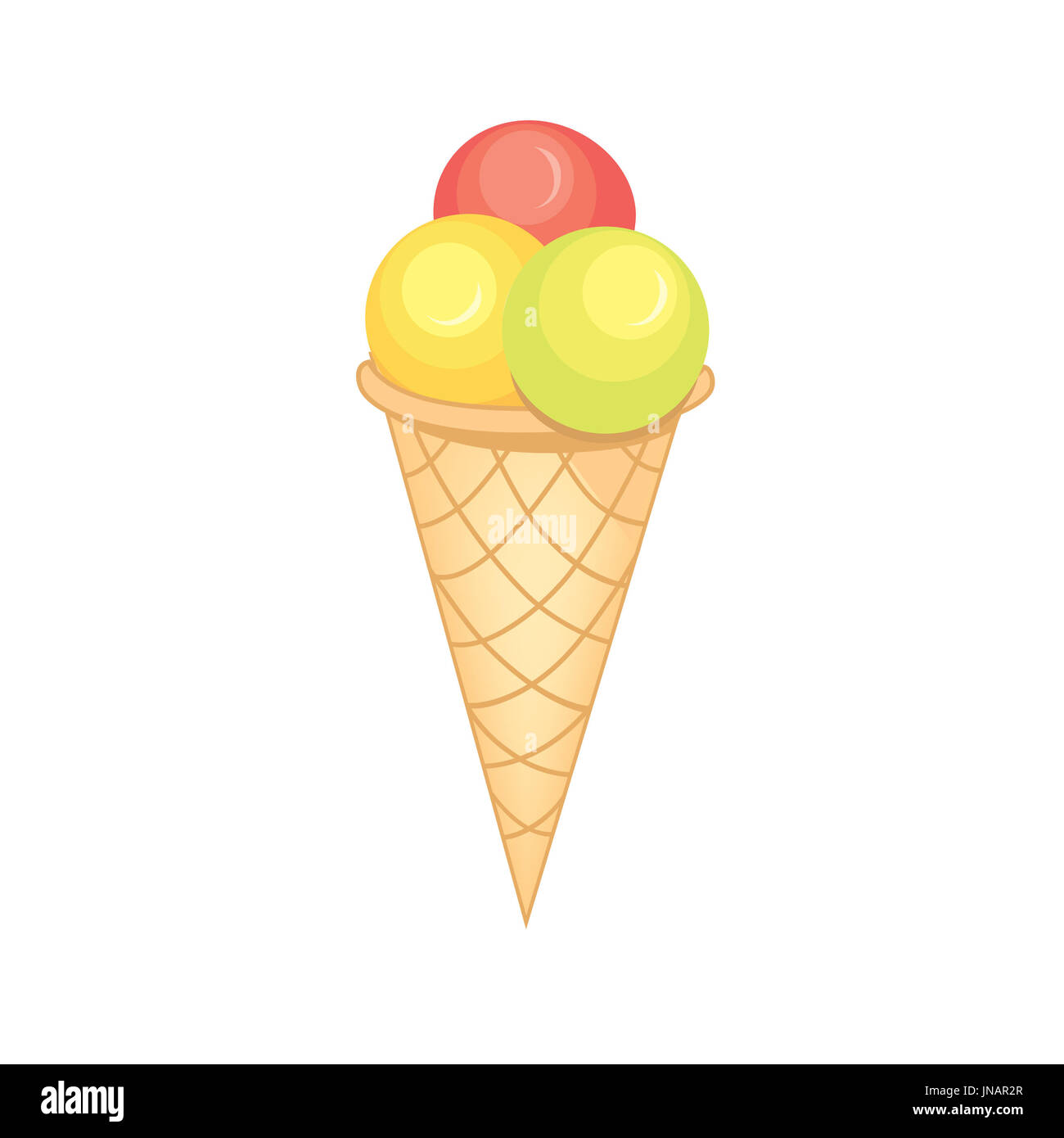 Ice cream isolated. Vector illustration Stock Photo - Alamy