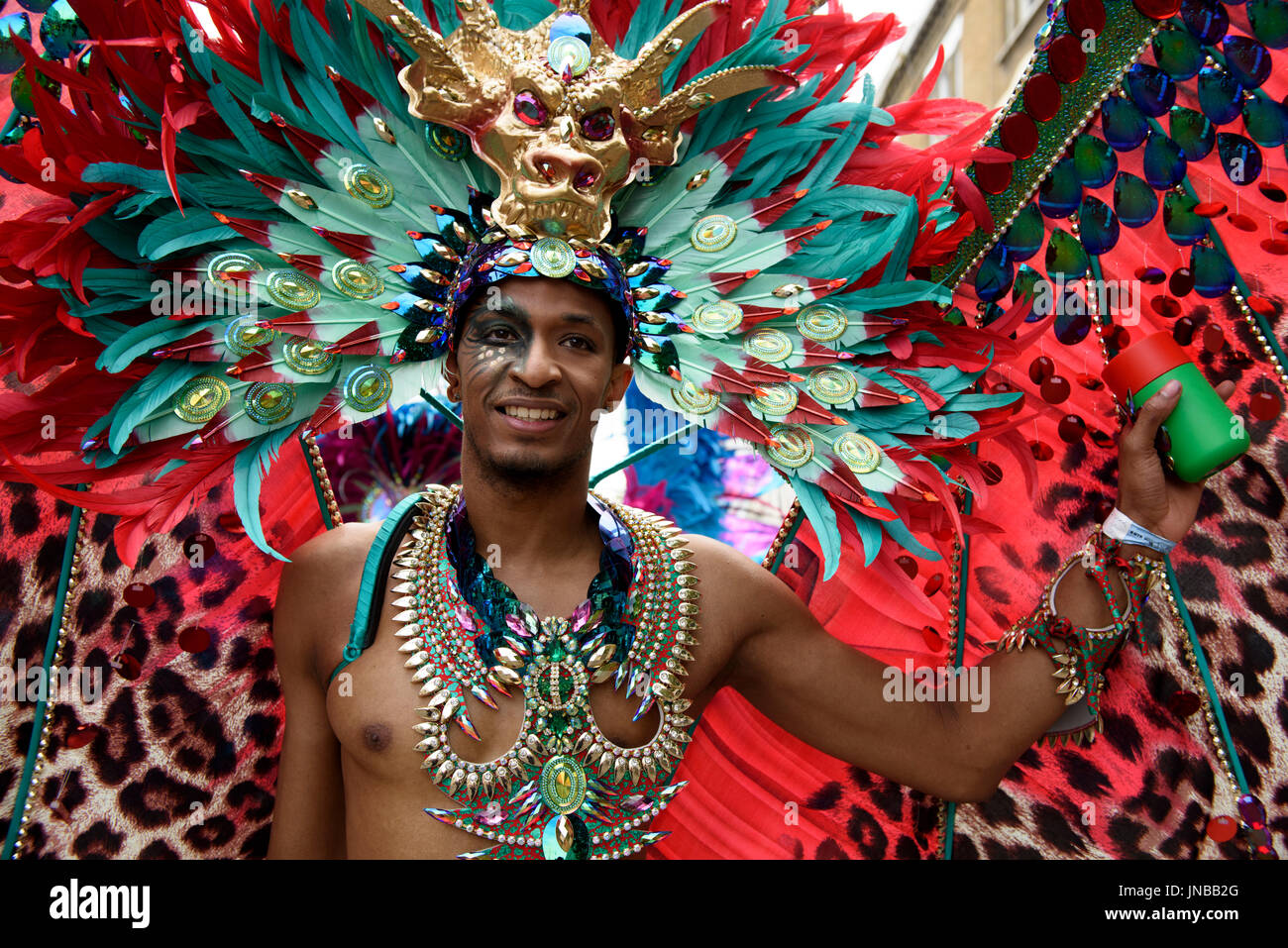 Caribbean carnival costume red hi-res stock photography and images