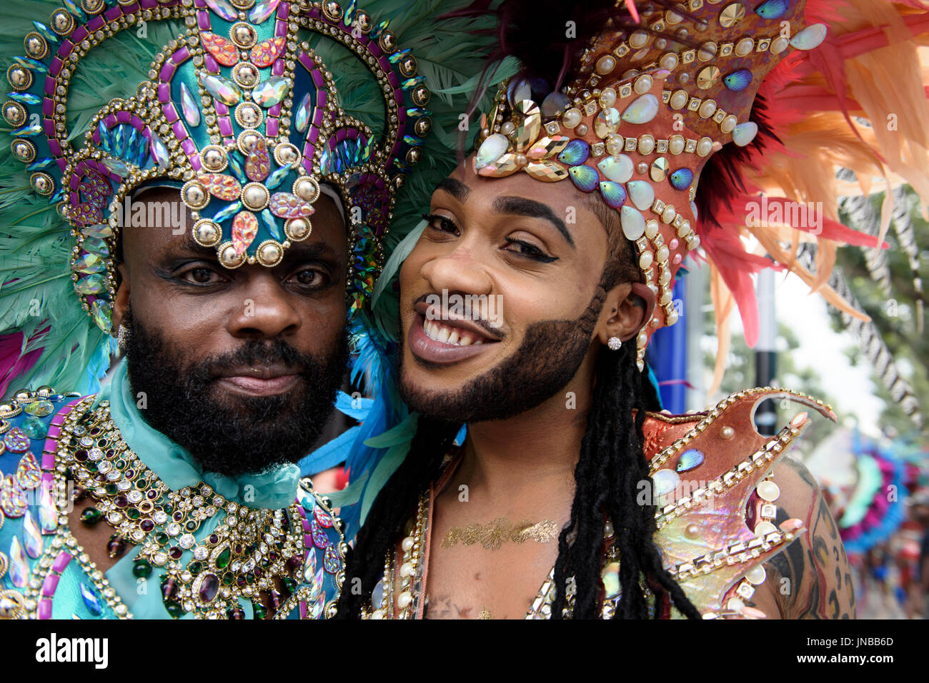 Dancers celebrating 50th Notting Hill Carnival Stock Photo - Alamy