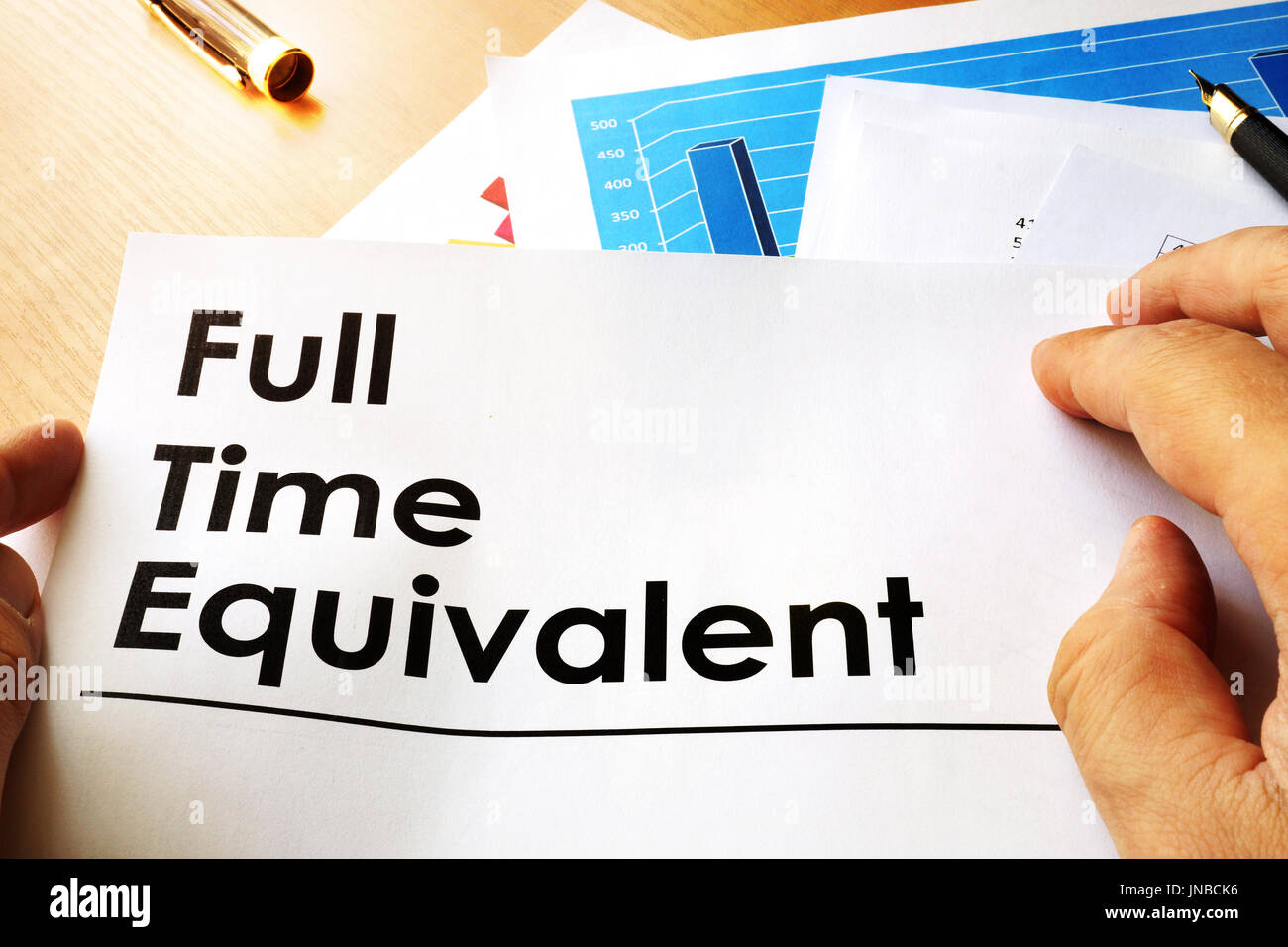 Full time equivalent  FTE concept. Stock Photo