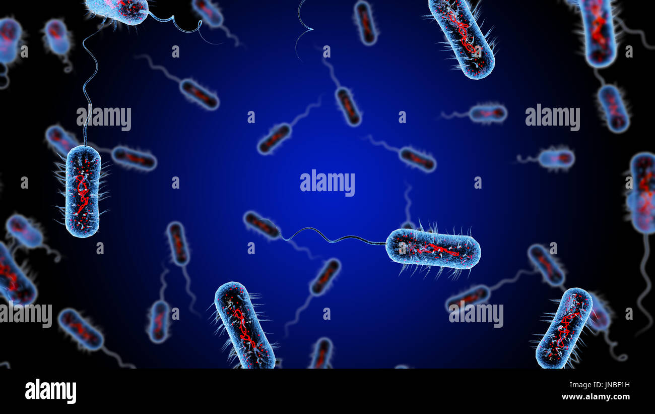 Bacteria virus cell macro. 3D render background Stock Photo - Alamy