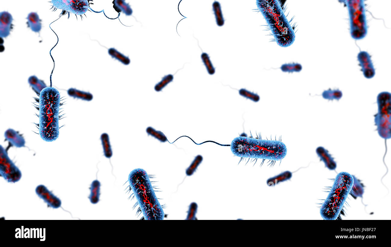 Bacteria virus cell macro. 3D render background Stock Photo - Alamy