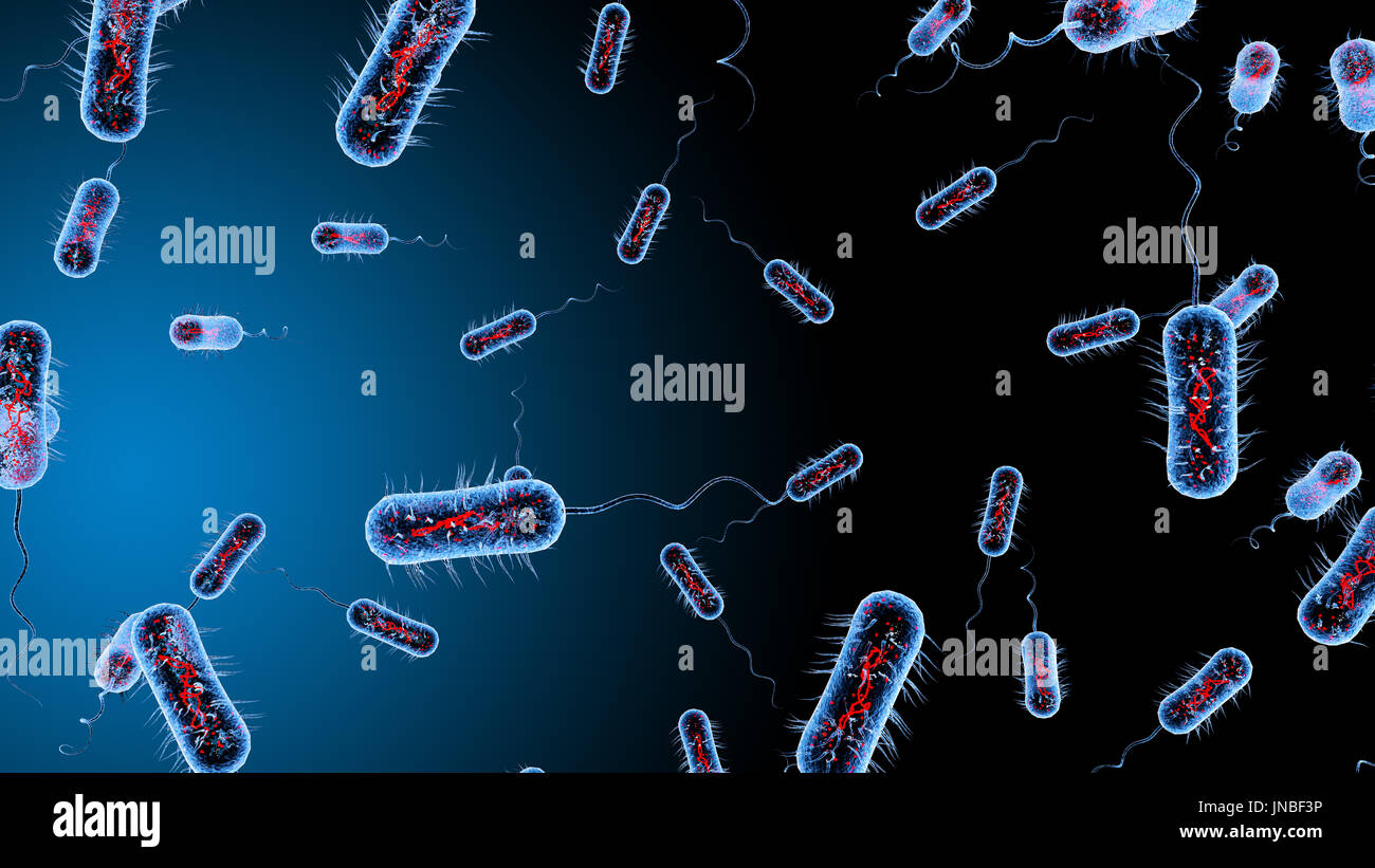 Bacteria virus cell macro. 3D render background Stock Photo - Alamy