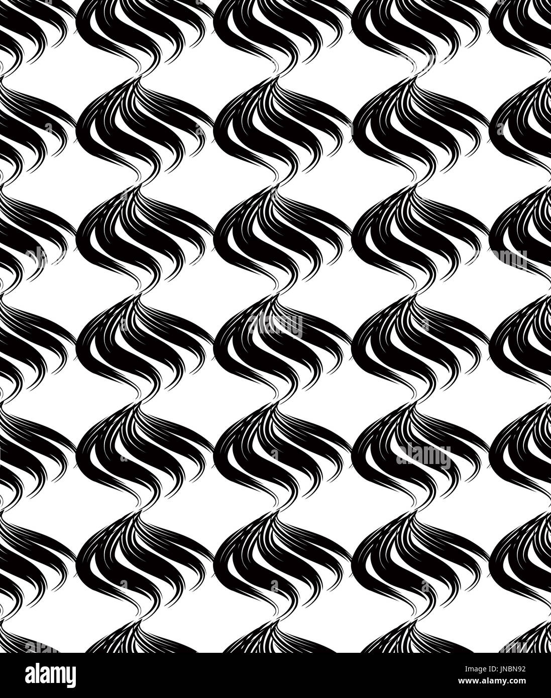 Abstract seamless pattern with black and white line ornament Swirl ...