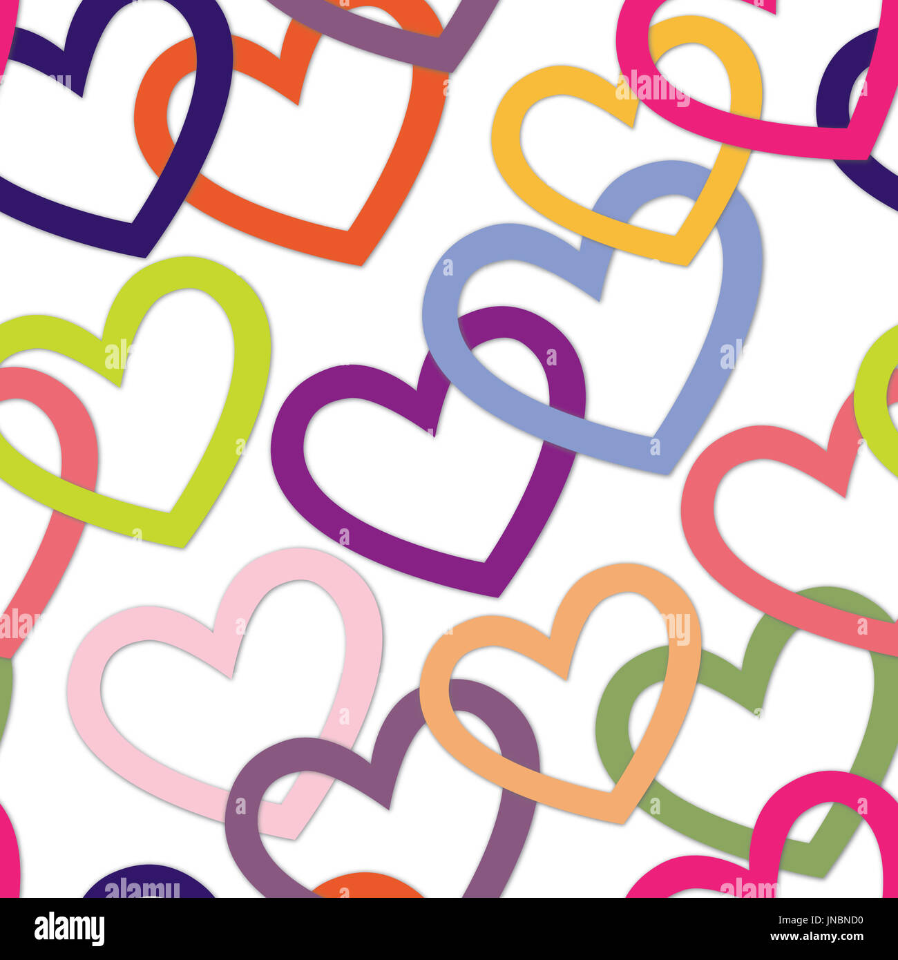 Love heart tiling background. Romantic seamless pattern with hearts ...