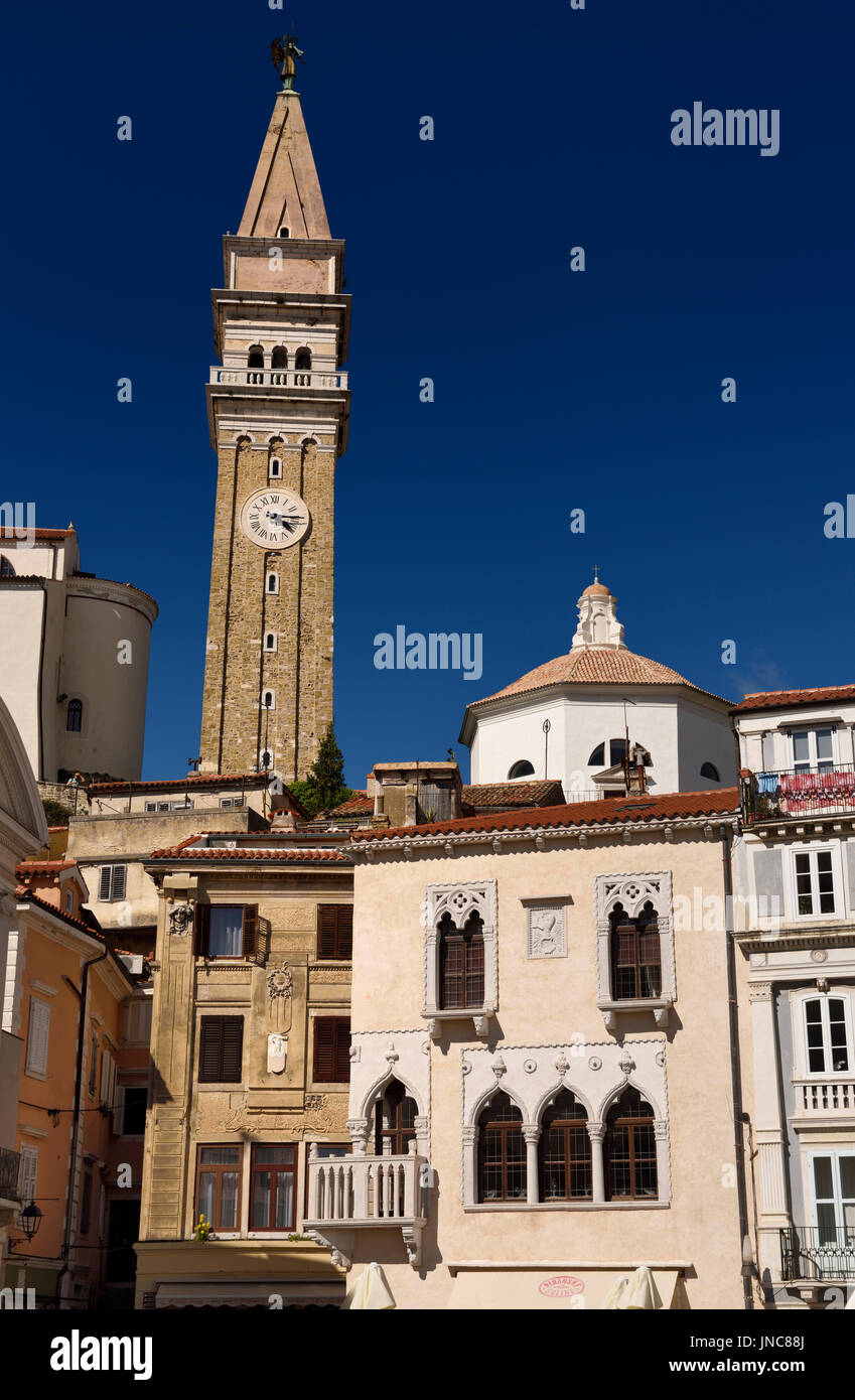 Bell and clock tower of St George's Parish Catholic Cathedral and ...