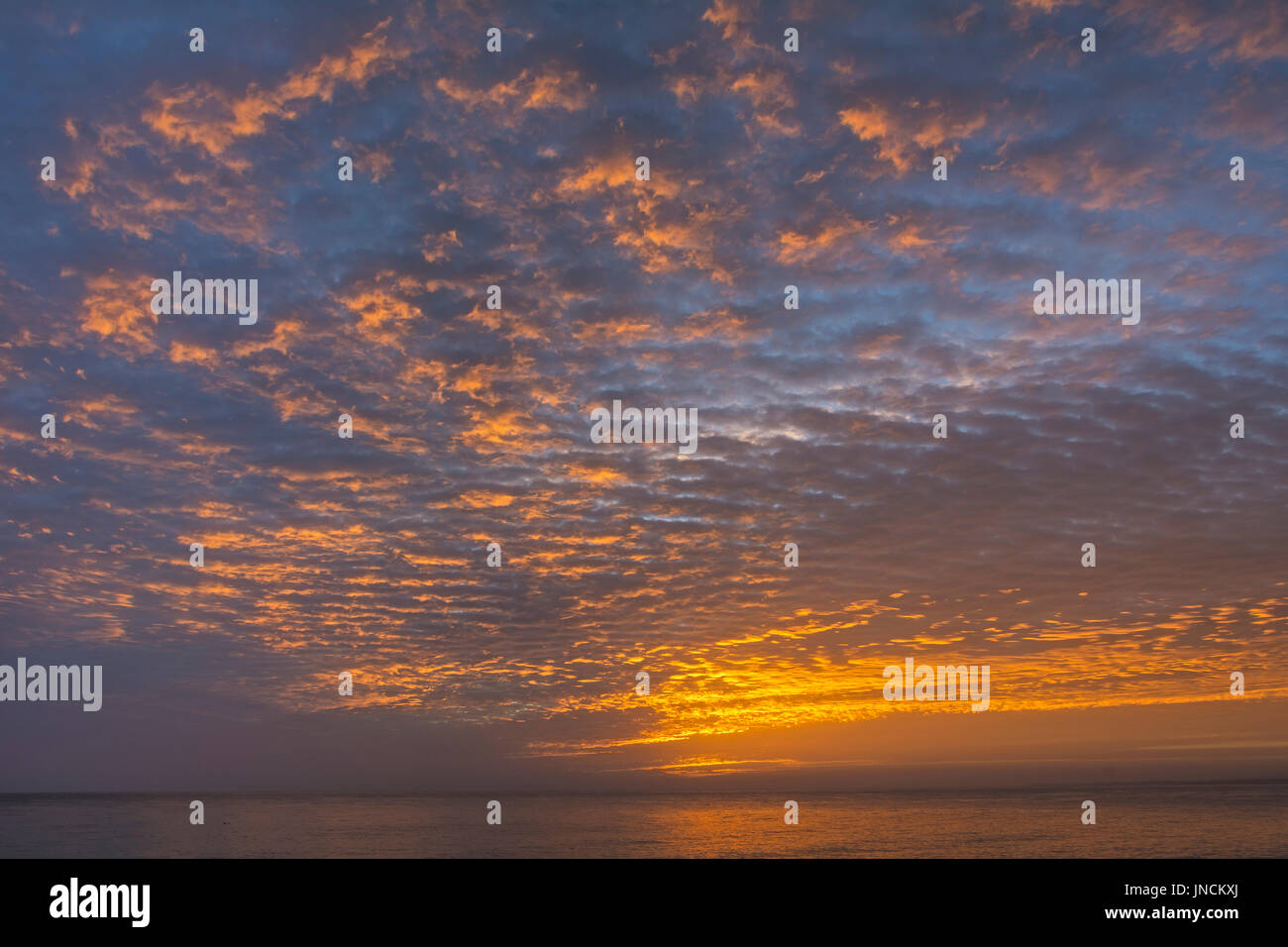 Sunrise on the Sea of Cortez at Los Barriles, Baja California Sur, Mexico. Stock Photo