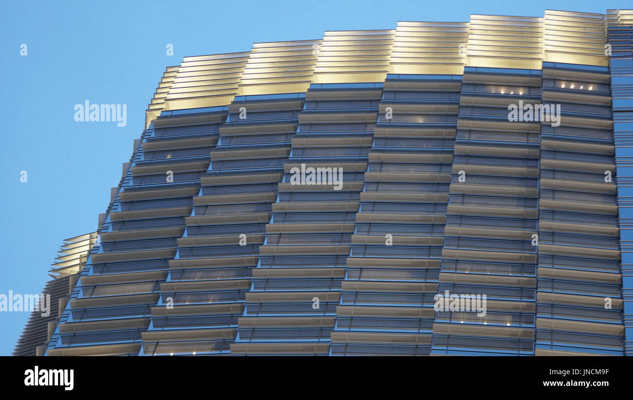 Low angle view of hotel in Vegas Stock Photo