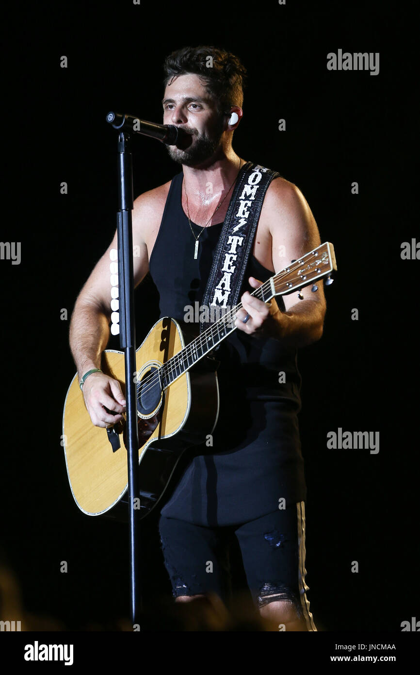 Thomas Rhett Performs at 2017 Country Thunder Music Festival on July 22, 2017 in Twin Lakes, Wisconsin Stock Photo