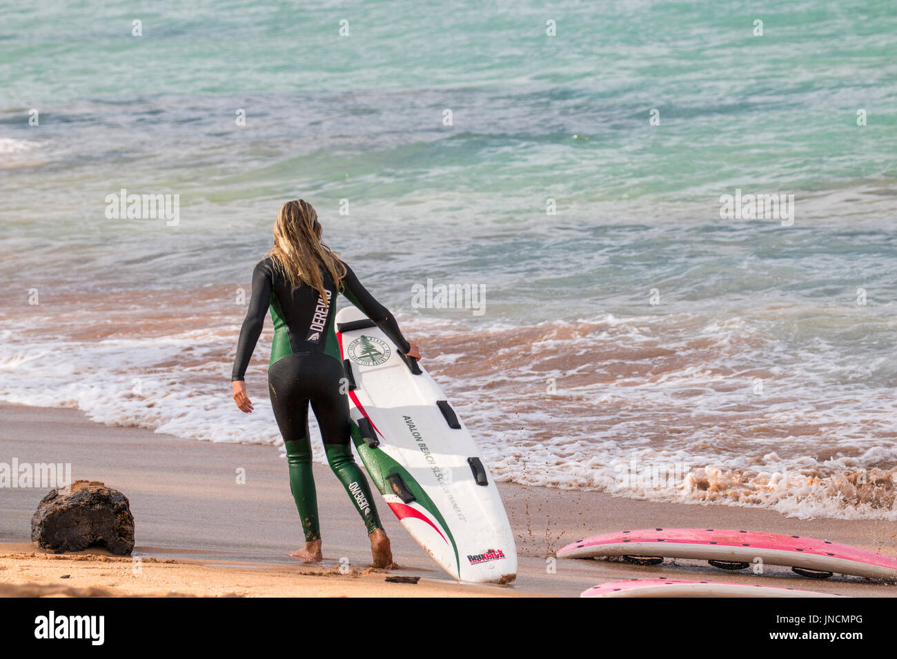 Wearing a wetsuit hi-res stock photography and images - Alamy
