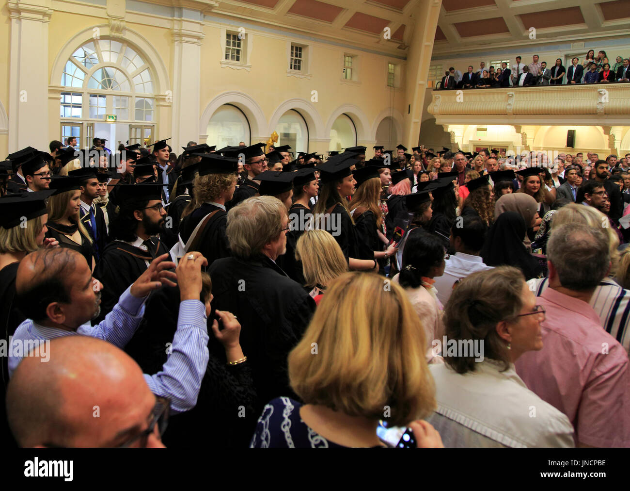 Audience at graduation ceremony, Goldsmiths College, University of London, England, UK Stock Photo