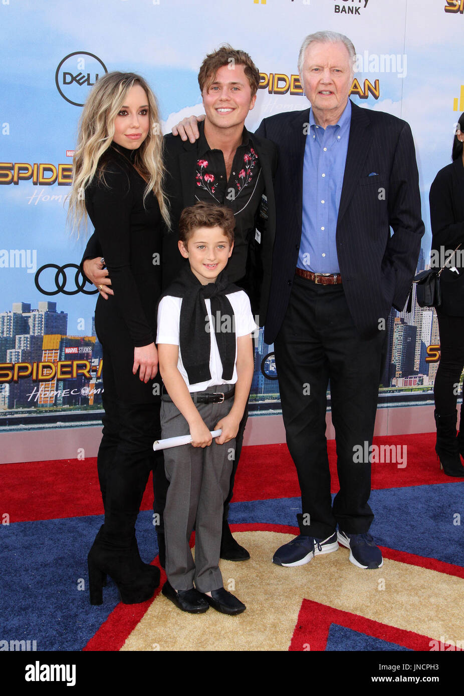 Los Angeles premiere of 'Spider-Man: Homecoming' held at the TCL Chinese Theatre - Arrivals  Featuring: Jon Voight, grandson, goddaughter Skyler Shaye, Christian Lopez Where: Los Angeles, California, United States When: 28 Jun 2017 Credit: Adriana M. Barraza/WENN.com Stock Photo