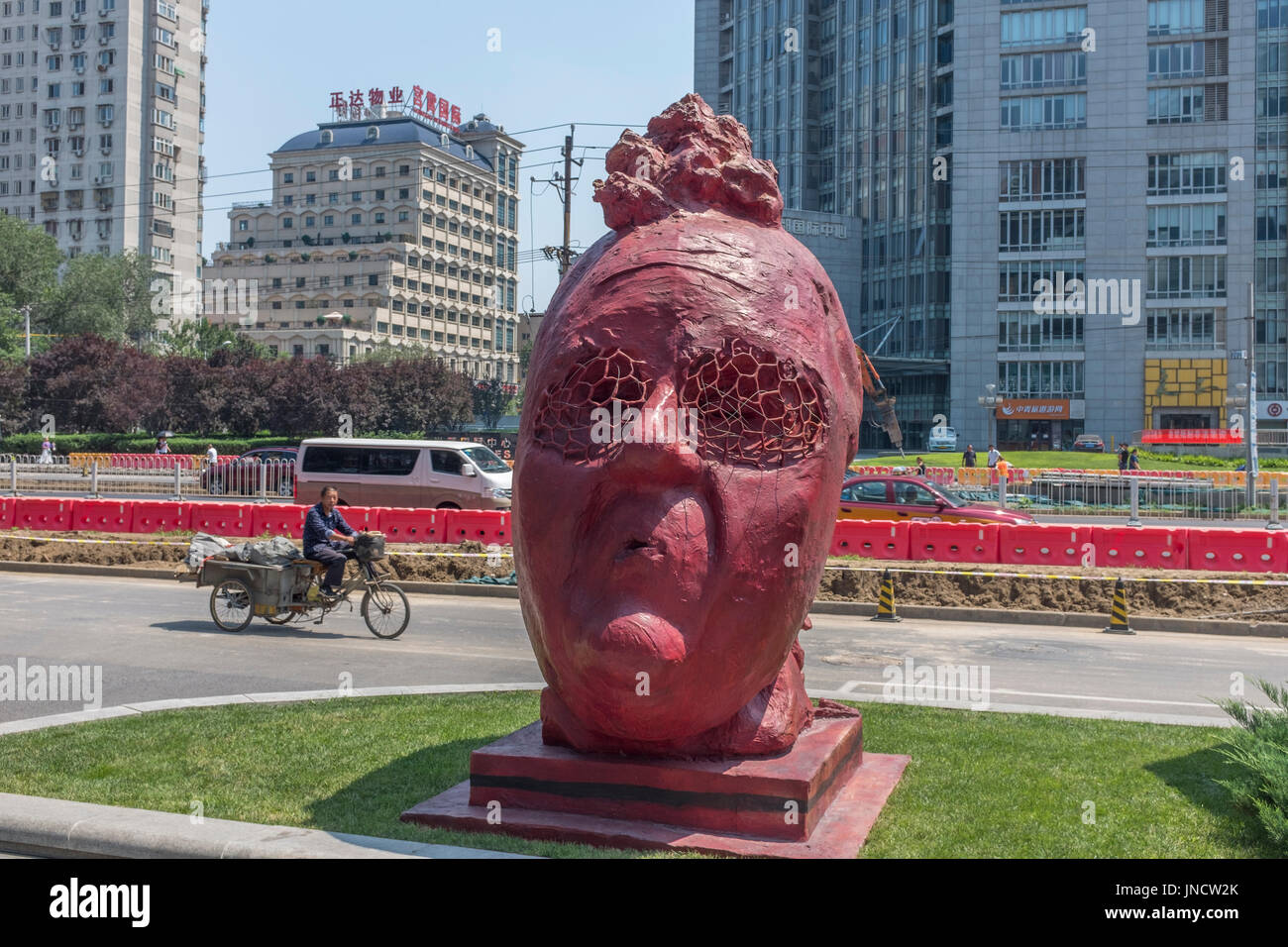 Sculptures by Italian visual artist Gianni Dessi in Beijing, China. Stock Photo