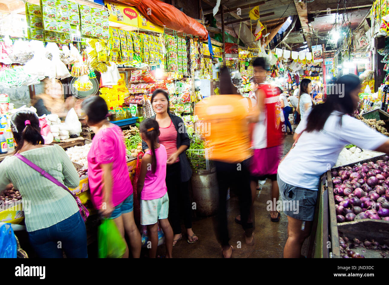 Interior, public market, Puerto Princesa, Palawan, Philippines Stock