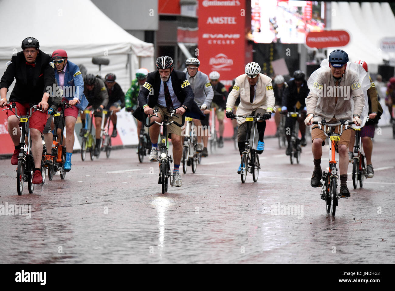 Brompton World Championship folding cycle race. Part of Ride London
