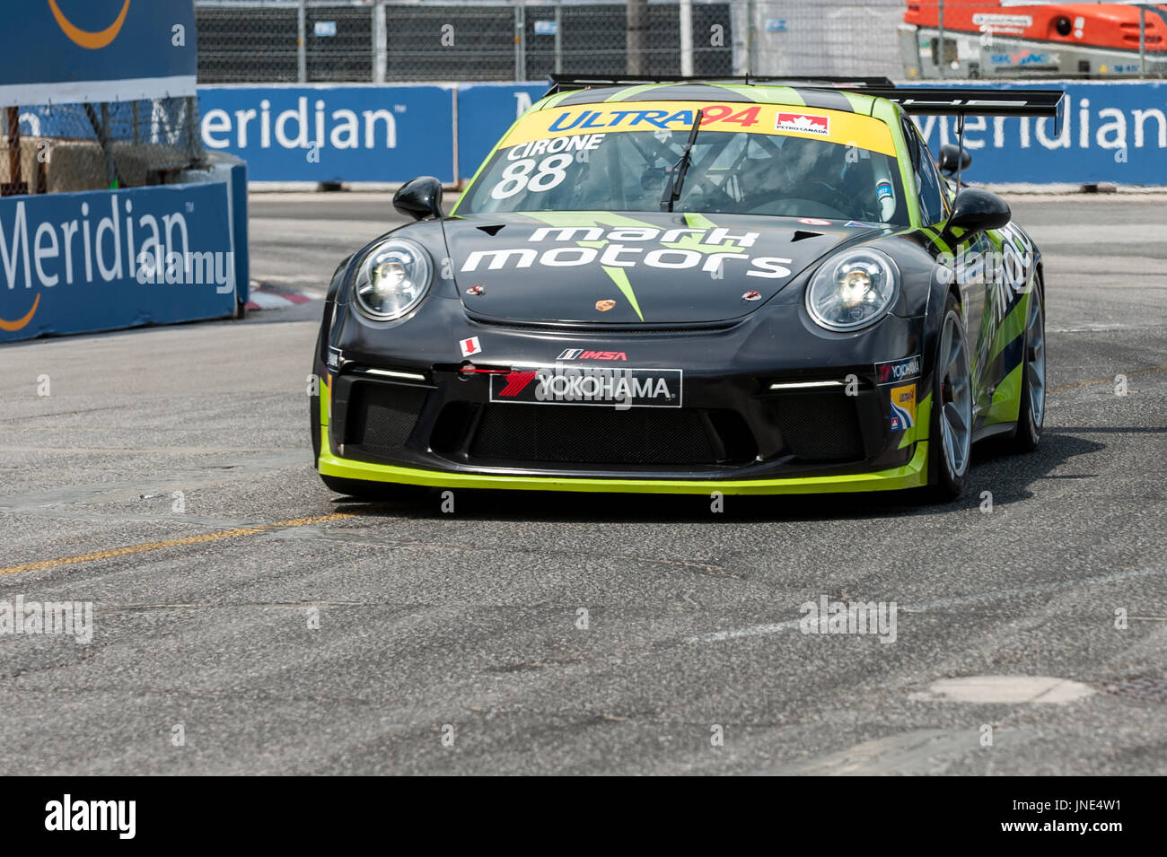 TORONTO, ON - JULY 16: Car during the Porsche Ultra 94 GT3 Cup Challenge Race at Exhibition Place in Toronto, ON, Canada on July 16 2017 Stock Photo