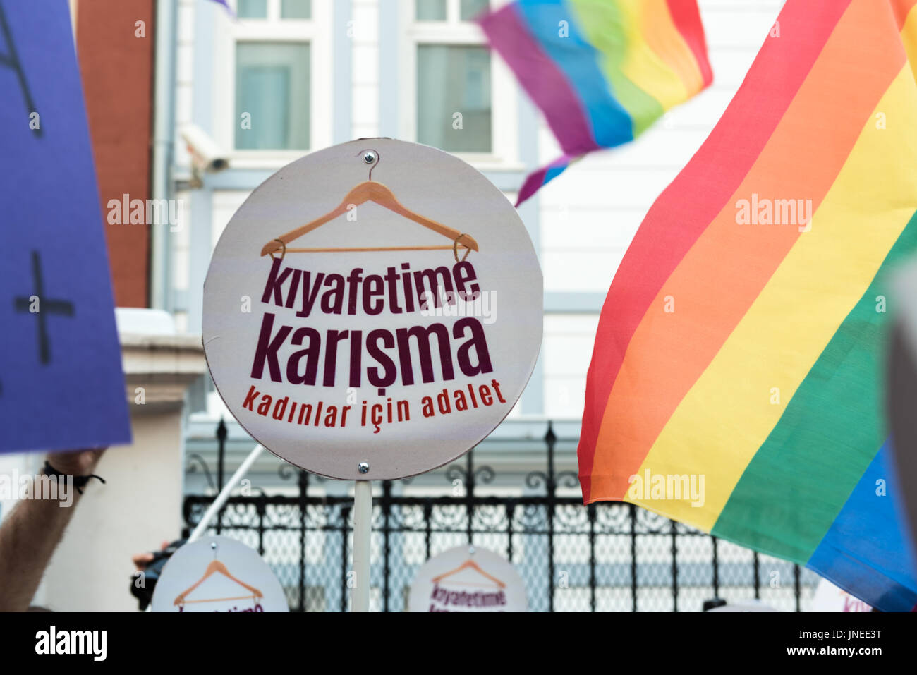 Istanbul Turkey 29th July 2017 Women Protesters Rally In