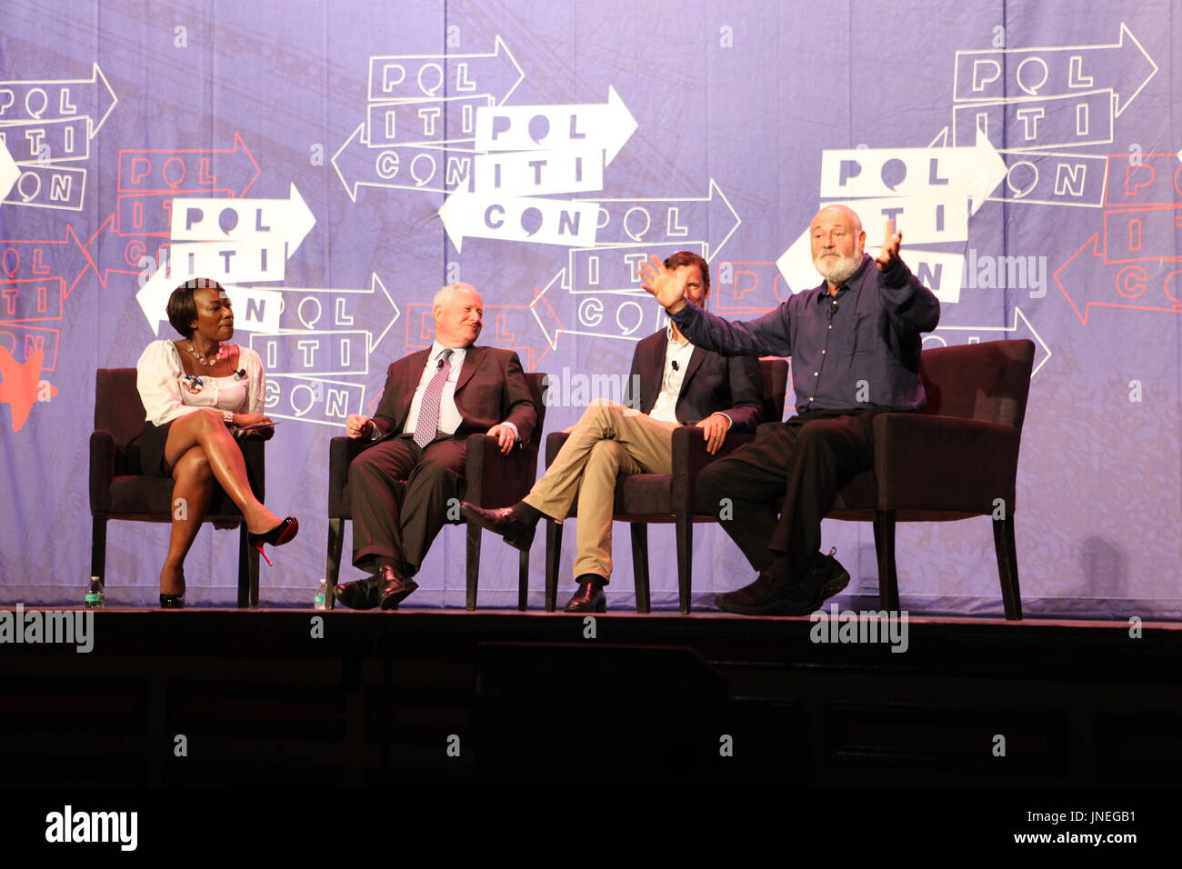 Various Panelists, Celebrities and Pundits Debate the Current American Administration and the Next Four Years Stock Photo