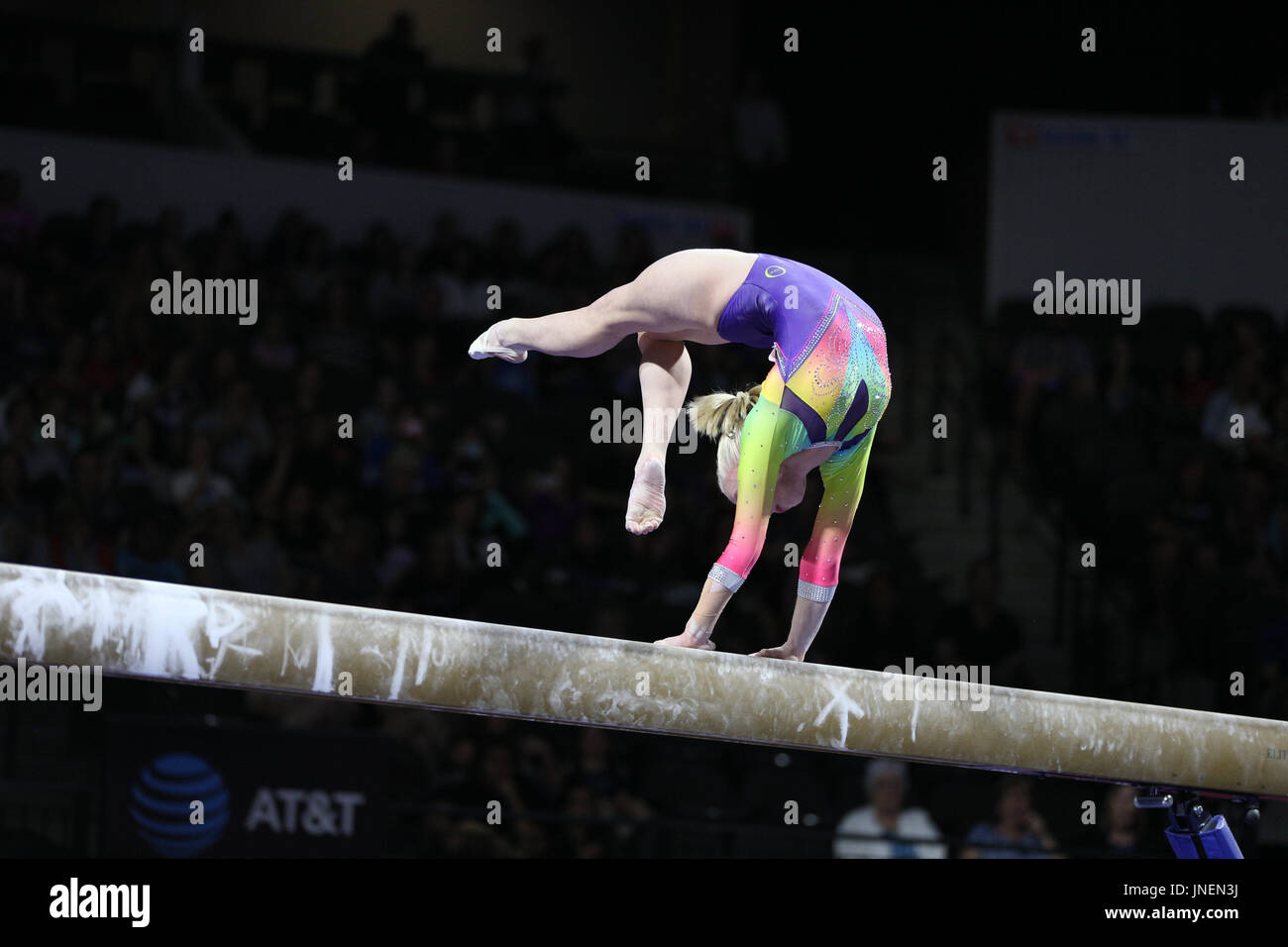 July 29, 2016 Gymnast Abi Walker competes in the senior competition at