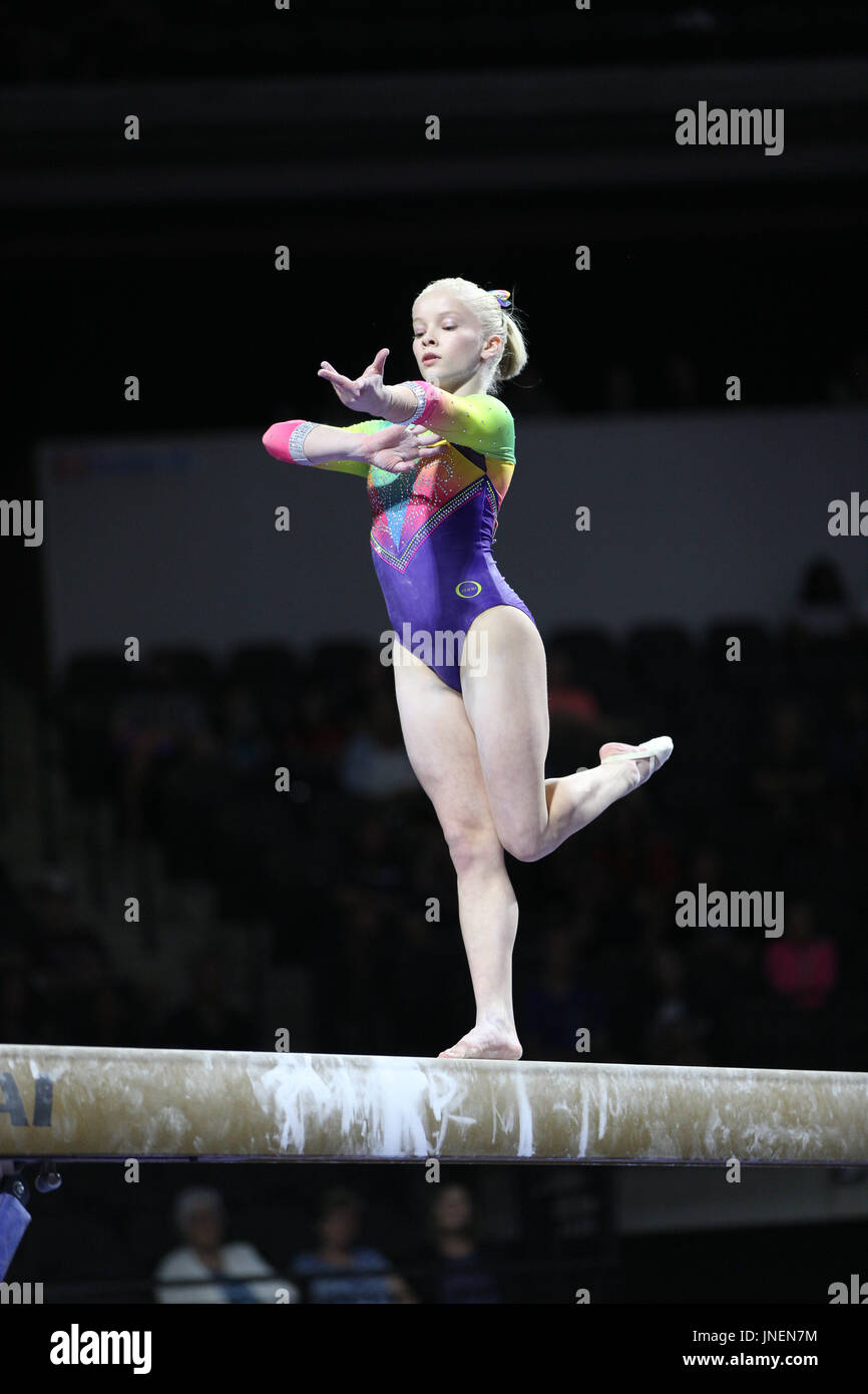 July 29, 2016 Gymnast Abi Walker competes in the senior competition at