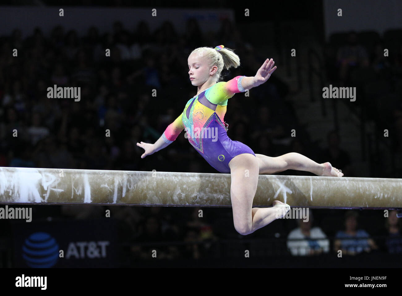 July 29, 2016 Gymnast Abi Walker competes in the senior competition at