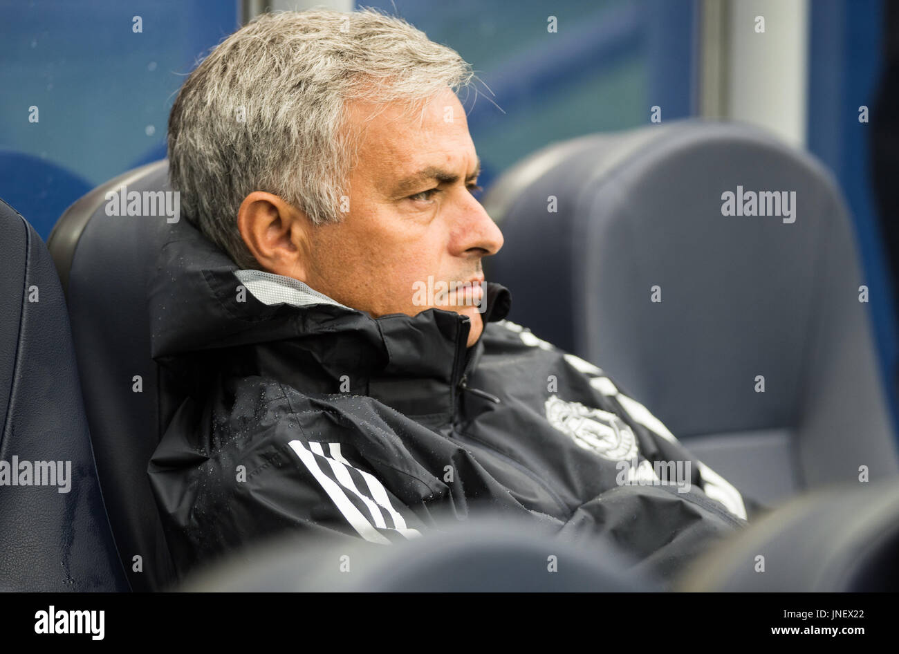 Oslo, Norway. 30th July, 2017. Norway, Oslo – July 30th 2017. Manchester United manager Jose Mourinho seen during the football club friendly between Vålerenga and Manchester United at Ullevaal Stadion. Credit: Gonzales Photo/Alamy Live News Stock Photo