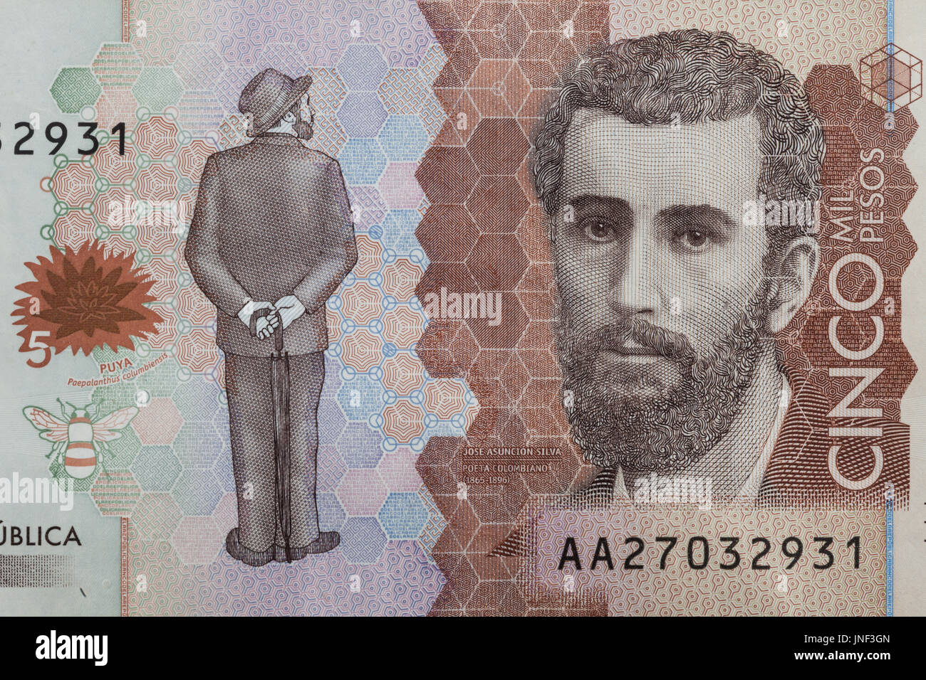 Details On The Five Thousand Colombian Pesos Bill Stock Photo Alamy details-on-the-five-thousand-colombian-pesos-bill-stock-photo-alamy