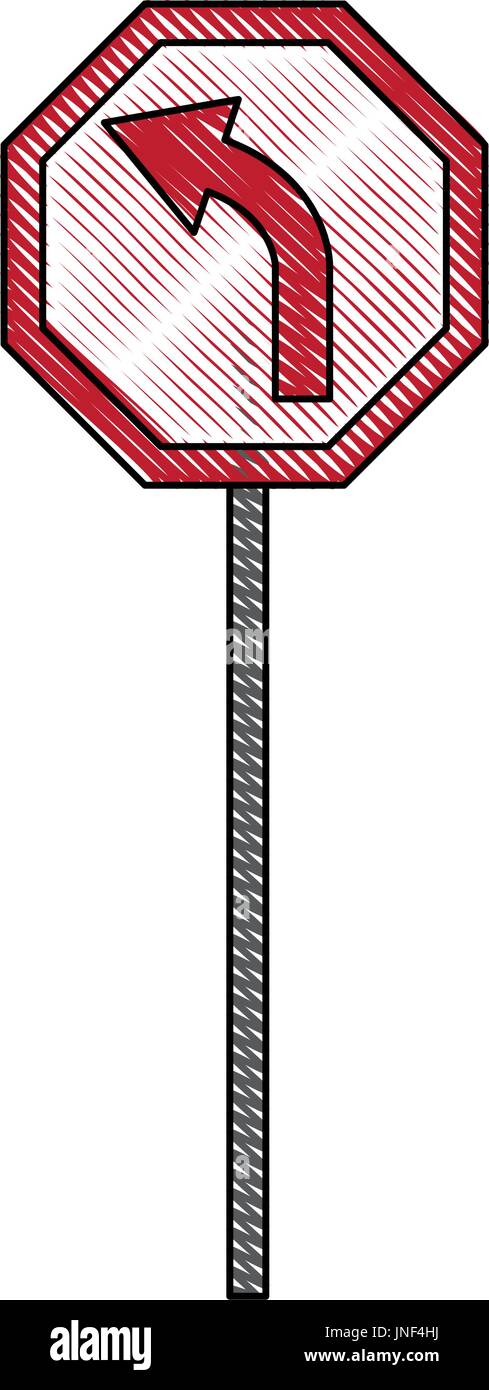 road traffic signal with arrow information icon Stock Vector Image ...