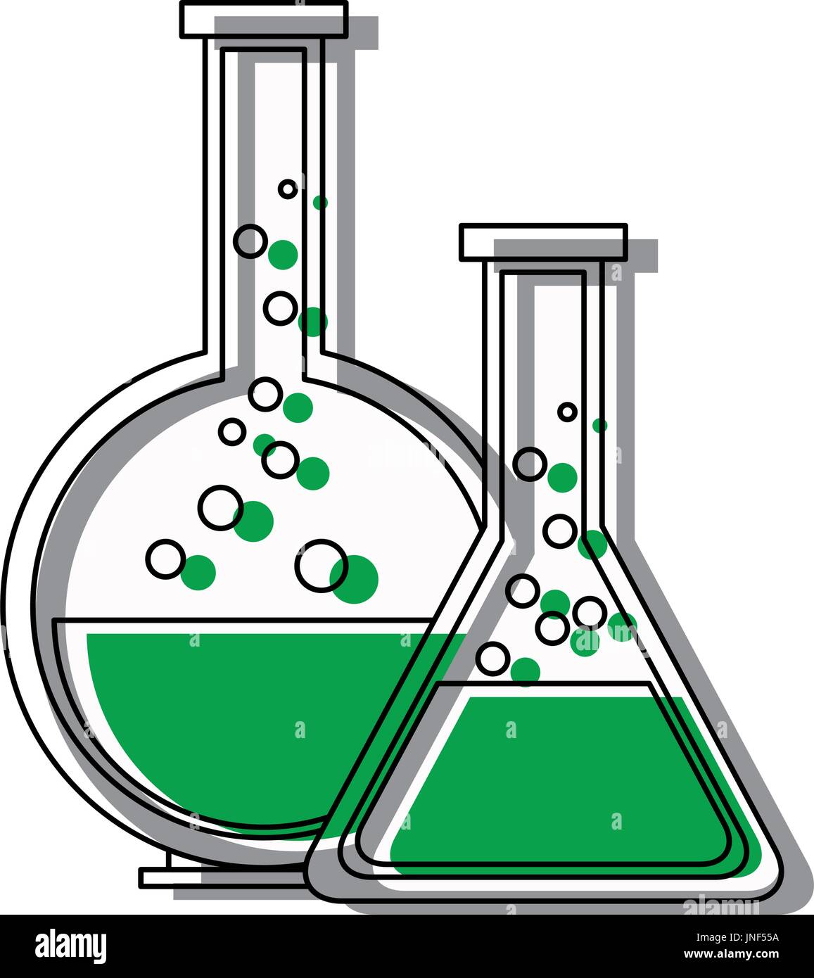 test tube flask glass laboratory equipment school Stock Vector Image ...