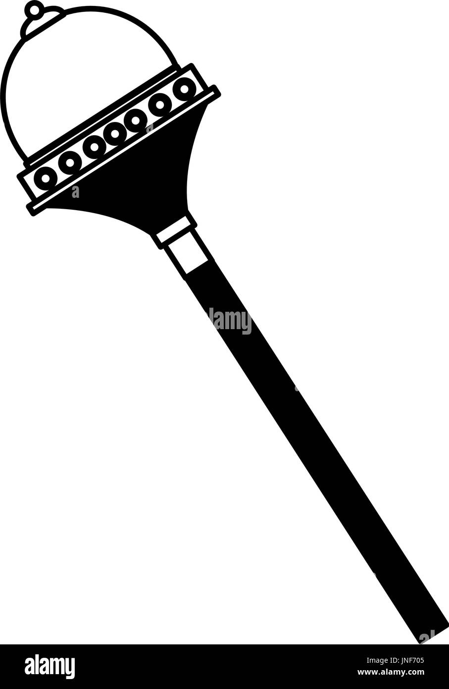 royal scepter accessory authority element Stock Vector