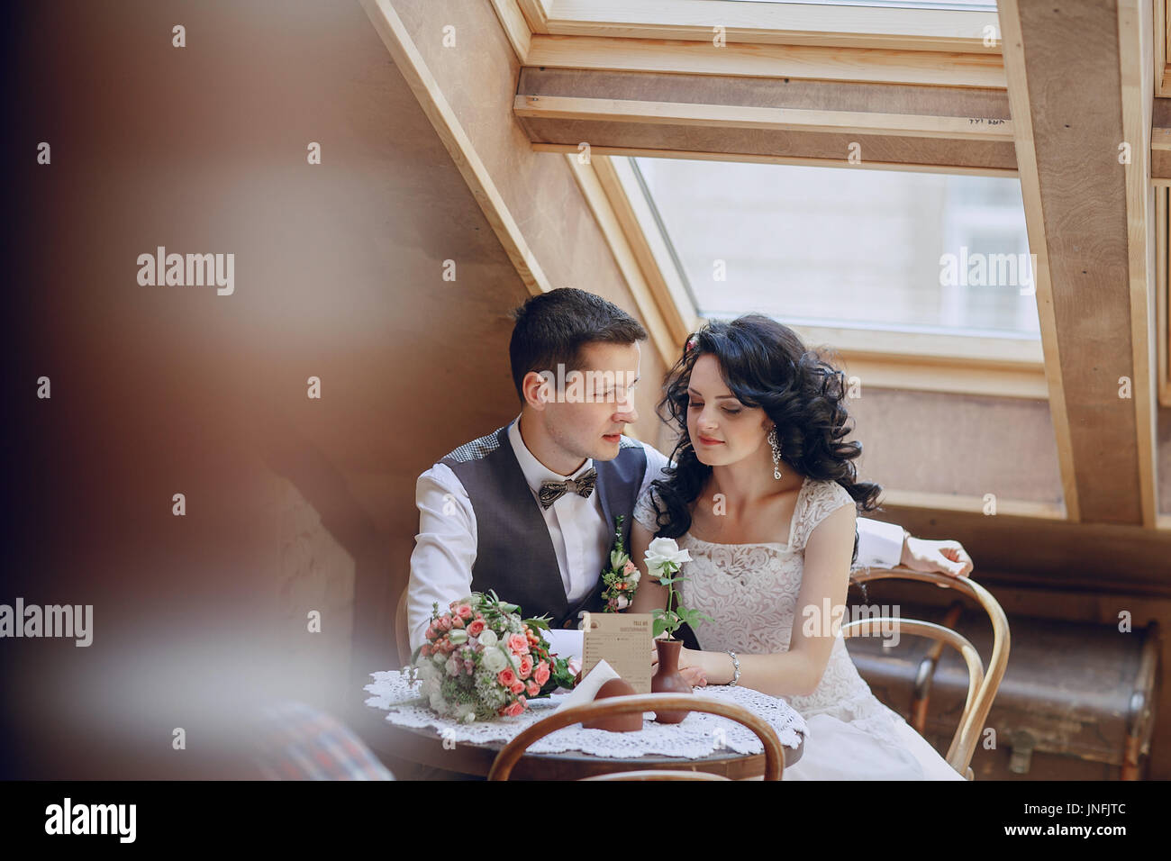 Royal wedding in the old town Stock Photo
